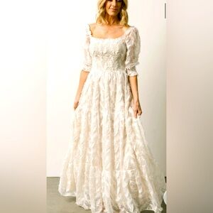 Boho Feather Maxi Dress